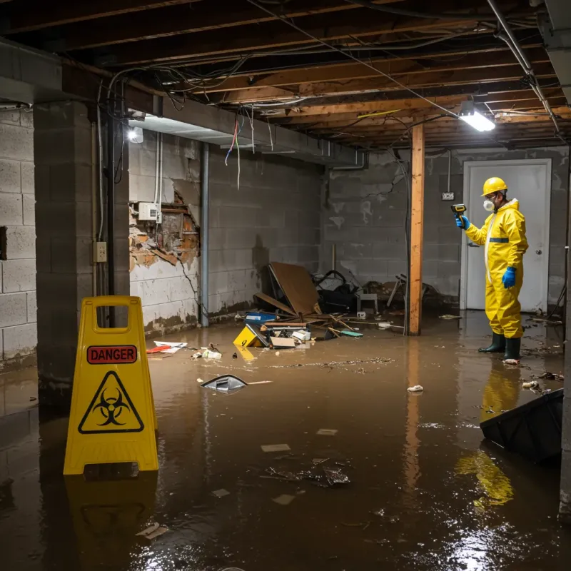 Flooded Basement Electrical Hazard in Starke County, IN Property