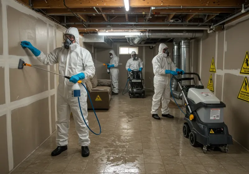 Basement Moisture Removal and Structural Drying process in Starke County, IN